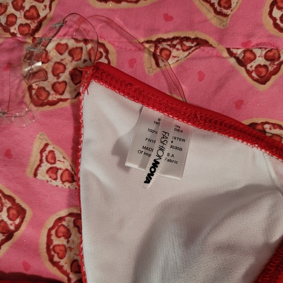 Fashion Nova Red Bikini Clear Strapped Two-Piece Women's Size S Small - Picture 5 of 7